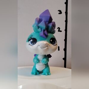 Vintage Blume Petal Pet Blue Crystal DRAGON Purple Wings